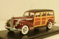 Packard 110 Deluxe Wagon 1941 darkred/black, NEO44651, Neo 1:43