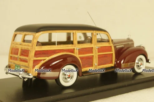 Packard 110 Deluxe Wagon 1941 darkred/black, NEO44651, Neo 1:43
