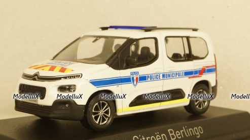 Citroen Berlingo 2020 Police Municipale w/stripping, 155768, Norev 1:43