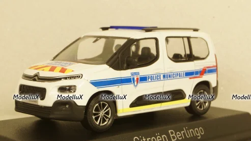 Citroen Berlingo 2020 Police Municipale w/stripping, 155768, Norev 1:43