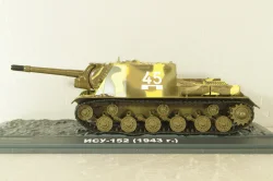ИСУ-152 танк 1943, хаки, Танки: Легенды отечественной бронетехники №12, TLOB012, DeAgostini 1:43