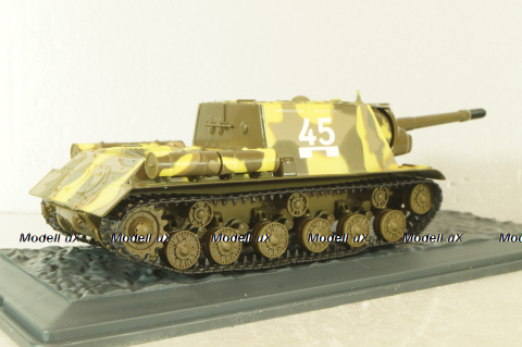 ИСУ-152 танк 1943, хаки, Танки: Легенды отечественной бронетехники №12, TLOB012, DeAgostini 1:43