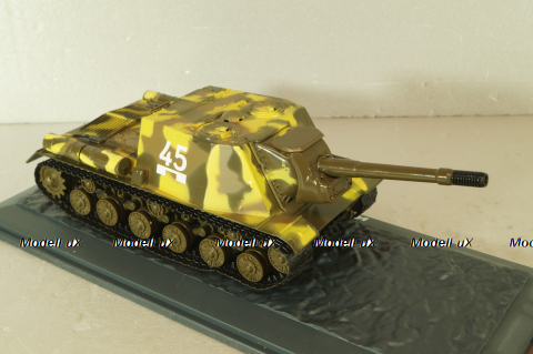 ИСУ-152 танк 1943, хаки, Танки: Легенды отечественной бронетехники №12, TLOB012, DeAgostini 1:43