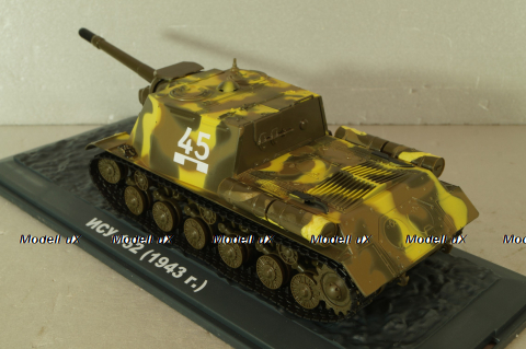ИСУ-152 танк 1943, хаки, Танки: Легенды отечественной бронетехники №12, TLOB012, DeAgostini 1:43