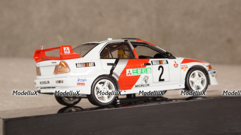 Mitsubishi Lancer Evo V #2 Champions Meeting 1998 Burns, Ralliart, RAM524, IXO 1:43