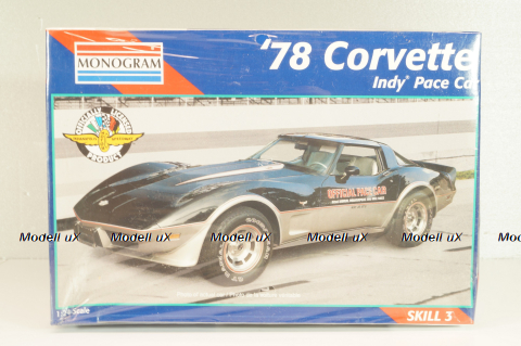 Chevrolet Corvette (C3) Pace car Indy 1978, Model Kit, 85-2444, Monogram 1:24