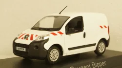 Peugeot Bipper Fourgon 2009, white with red striping, 479868, Norev 1:43