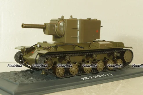 КВ-2 Тяжёлый танк 1941, хаки, Танки: Легенды отечественной бронетехники №5, TLOB005, DeAgostini 1:43