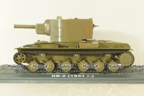 КВ-2 Тяжёлый танк 1941, хаки, Танки: Легенды отечественной бронетехники №5, TLOB005, DeAgostini 1:43