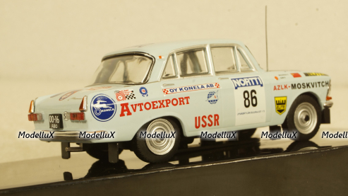 Москвич 412, No.86, 1000 Lakes Rally, S.Brundza/V.Ilin, 1973, RAC355, IXO 1:43