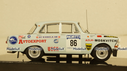 Москвич 412, No.86, 1000 Lakes Rally, S.Brundza/V.Ilin, 1973, RAC355, IXO 1:43