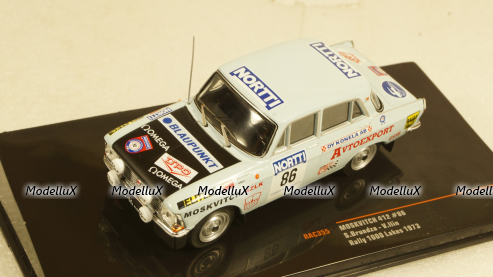 Москвич 412, No.86, 1000 Lakes Rally, S.Brundza/V.Ilin, 1973, RAC355, IXO 1:43