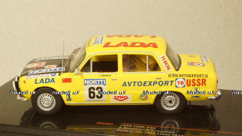 ВАЗ-2101 Lada 1300 #63, 1000 Lakes Rallye, S.Brundza/A.Zvingevich 1975, yellow, RAC297, IXO 1:43