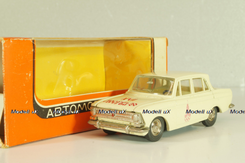 Москвич-408 А1, слоновая кость, Сентябрь 1979г., Олимпиада 80, капот 2 зажима, Тантал/Радон 1:43 Новая