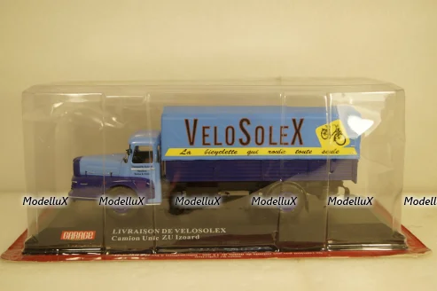 Unic ZU Izoard pick up with canvas top blue/yellow, Hachette 1:43