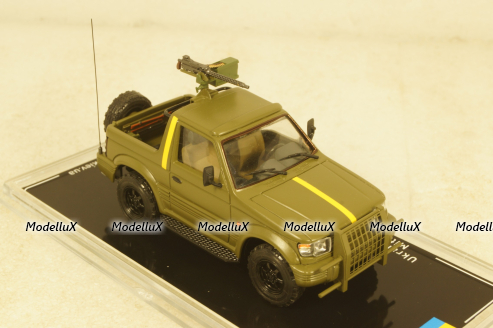 Mitsubishi Pajero 2 Ukraine Territorial Forces Gun Truck (Chernobaevka 2022), TruckTyr 1:43