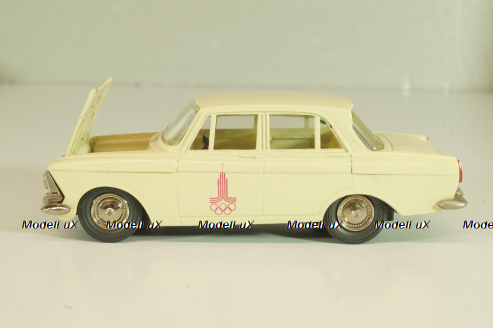 Москвич-408 А1, слоновая кость, Сентябрь 1979г., Олимпиада 80, капот 2 зажима, Тантал/Радон 1:43 Новая