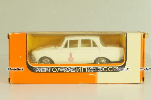 Москвич-412 А2, белый, Февраль 1980г., Олимпиада 80, Тантал/Радон 1:43