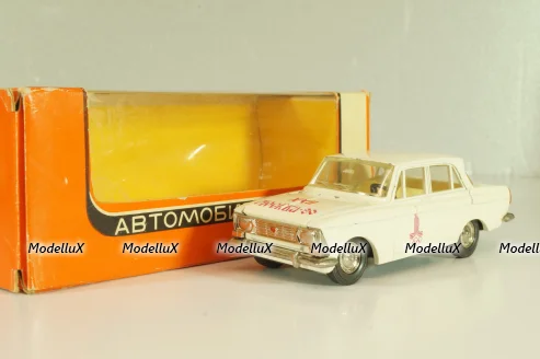 Москвич-412 А2, белый, Февраль 1980г., Олимпиада 80, Тантал/Радон 1:43