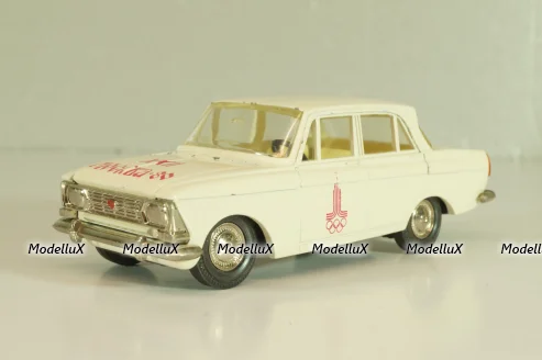 Москвич-412 А2, белый, Февраль 1980г., Олимпиада 80, Тантал/Радон 1:43