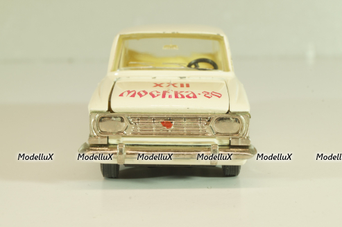 Москвич-412 А2, белый, Февраль 1980г., Олимпиада 80, Тантал/Радон 1:43