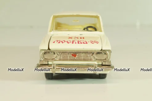Москвич-412 А2, белый, Февраль 1980г., Олимпиада 80, Тантал/Радон 1:43