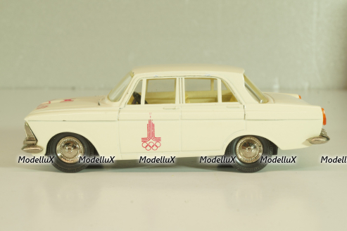 Москвич-412 А2, белый, Февраль 1980г., Олимпиада 80, Тантал/Радон 1:43