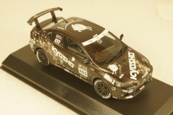 Mitsubishi Lancer X Kyosho Alicemotors #505 Test Car, black/white 2011,  kyo3495T, Kyosho 1:43