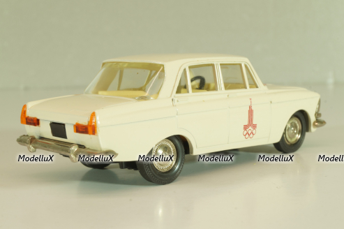 Москвич-412 А2, белый, Февраль 1980г., Олимпиада 80, Тантал/Радон 1:43