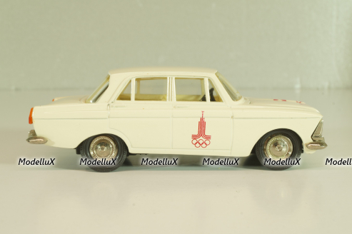 Москвич-412 А2, белый, Февраль 1980г., Олимпиада 80, Тантал/Радон 1:43