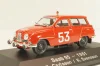 SAAB 95 Station wagon #53 Rally Monte Carlo 1961, E.Carlsson/K.Svensson, red, 3575016, Atlas 1:43