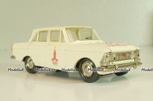 Москвич-412 А2, белый, Февраль 1980г., Олимпиада 80, Тантал/Радон 1:43