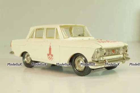 Москвич-412 А2, белый, Февраль 1980г., Олимпиада 80, Тантал/Радон 1:43