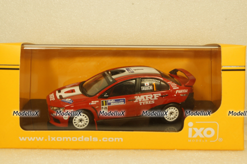 Mitsubishi Lancer Evo X Rally Hokkaido #1 Taguchi, red/white 2010, KB1046, IXO 1:43