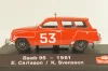 SAAB 95 Station wagon #53 Rally Monte Carlo 1961, E.Carlsson/K.Svensson, red, 3575016, Atlas 1:43