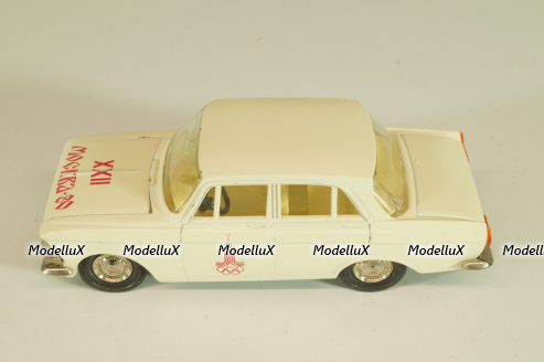 Москвич-412 А2, белый, Февраль 1980г., Олимпиада 80, Тантал/Радон 1:43