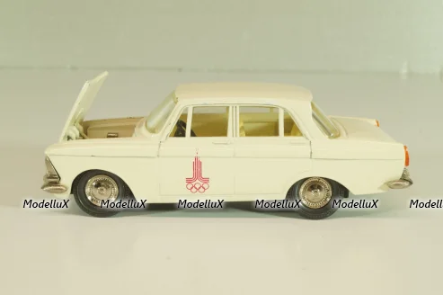 Москвич-412 А2, белый, Февраль 1980г., Олимпиада 80, Тантал/Радон 1:43