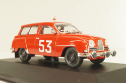 SAAB 95 Station wagon #53 Rally Monte Carlo 1961, E.Carlsson/K.Svensson, red, 3575016, Atlas 1:43