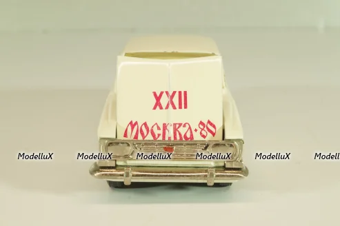 Москвич-412 А2, белый, Февраль 1980г., Олимпиада 80, Тантал/Радон 1:43