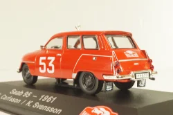SAAB 95 Station wagon #53 Rally Monte Carlo 1961, E.Carlsson/K.Svensson, red, 3575016, Atlas 1:43