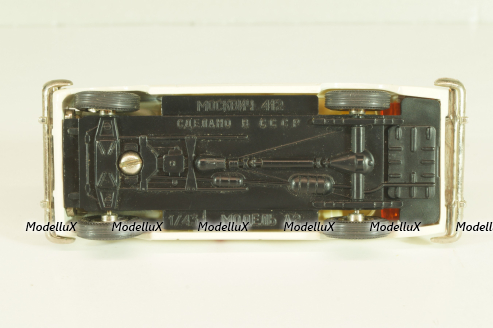 Москвич-412 А2, белый, Февраль 1980г., Олимпиада 80, Тантал/Радон 1:43