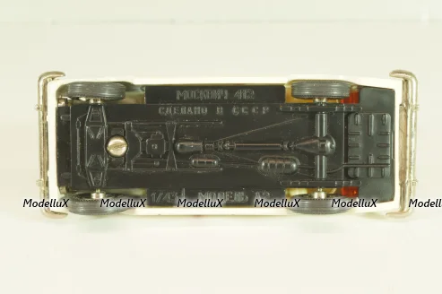 Москвич-412 А2, белый, Февраль 1980г., Олимпиада 80, Тантал/Радон 1:43