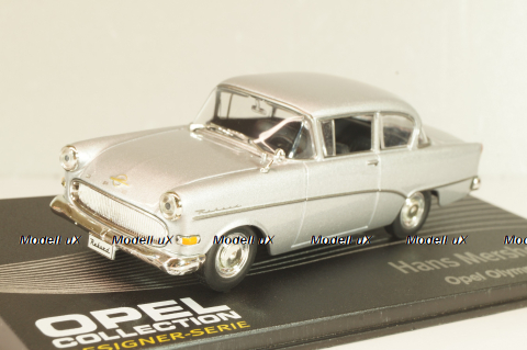 Opel Olympia Record P1 Hans Mersheimer 1957, silver, OPCD123, Opel Collection Designer #123 1:43