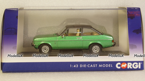 Ford Escort MkII 1.3 Ghia met.green/mattblack, Vanguards 1:43