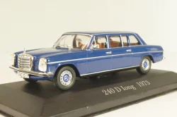 Mercedes-Benz 240 D (W115) Limousine 1973, blue, MBOMS059, Mercedes-Benz-Offizielle Modell-Sammlung #59, Altaya 1:43