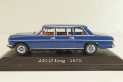 Mercedes-Benz 240 D (W115) Limousine 1973, blue, MBOMS059, Mercedes-Benz-Offizielle Modell-Sammlung #59, Altaya 1:43