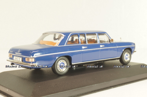 Mercedes-Benz 240 D (W115) Limousine 1973, blue, MBOMS059, Mercedes-Benz-Offizielle Modell-Sammlung #59, Altaya 1:43
