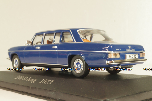 Mercedes-Benz 240 D (W115) Limousine 1973, blue, MBOMS059, Mercedes-Benz-Offizielle Modell-Sammlung #59, Altaya 1:43