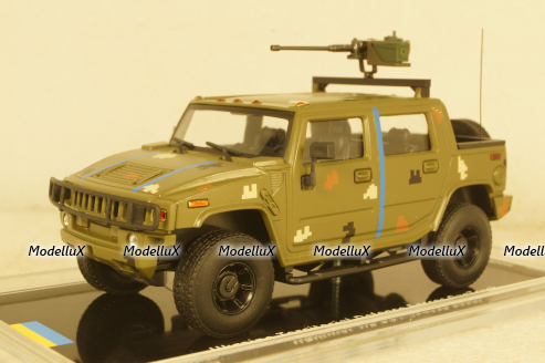 Hummer H2 SUT Ukraine Territorial Forces Gun Truck (Odessa 2022), TruckTyr 1:43