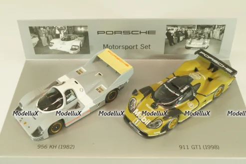 Porsche 911 (996) GT1 1998 + Porsche 956 KH Motorsport, Set, WAP 020 SET 28, Minichamps 1:43